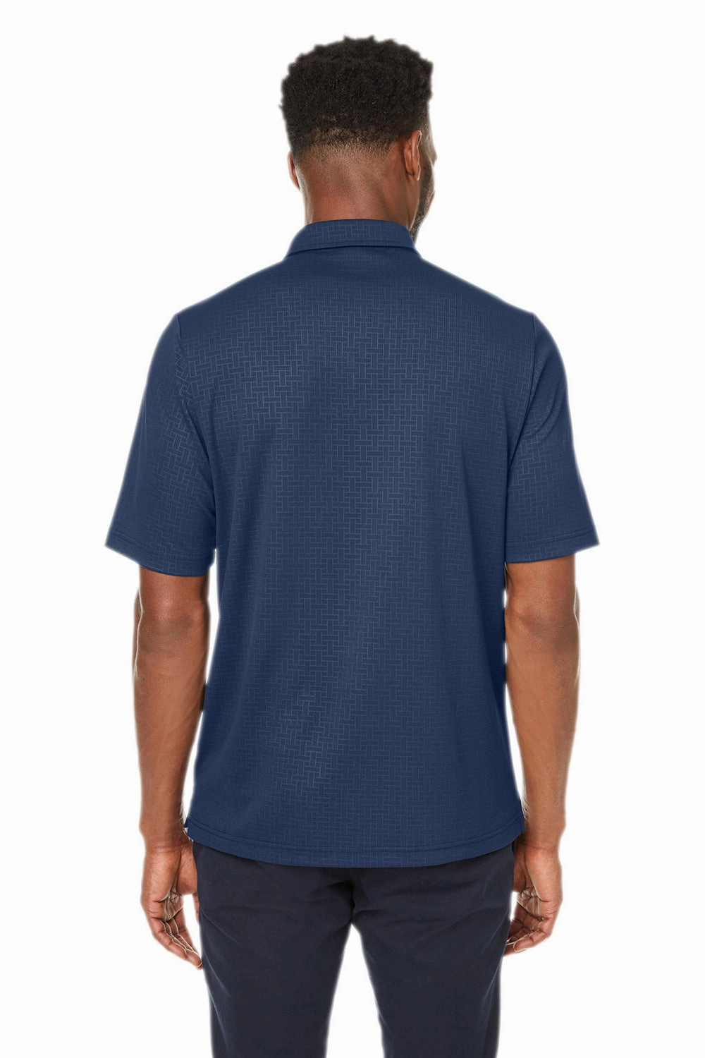 North End Mens Replay Recycled Moisture Wicking Short Sleeve Polo Shirt - Classic Navy Blue