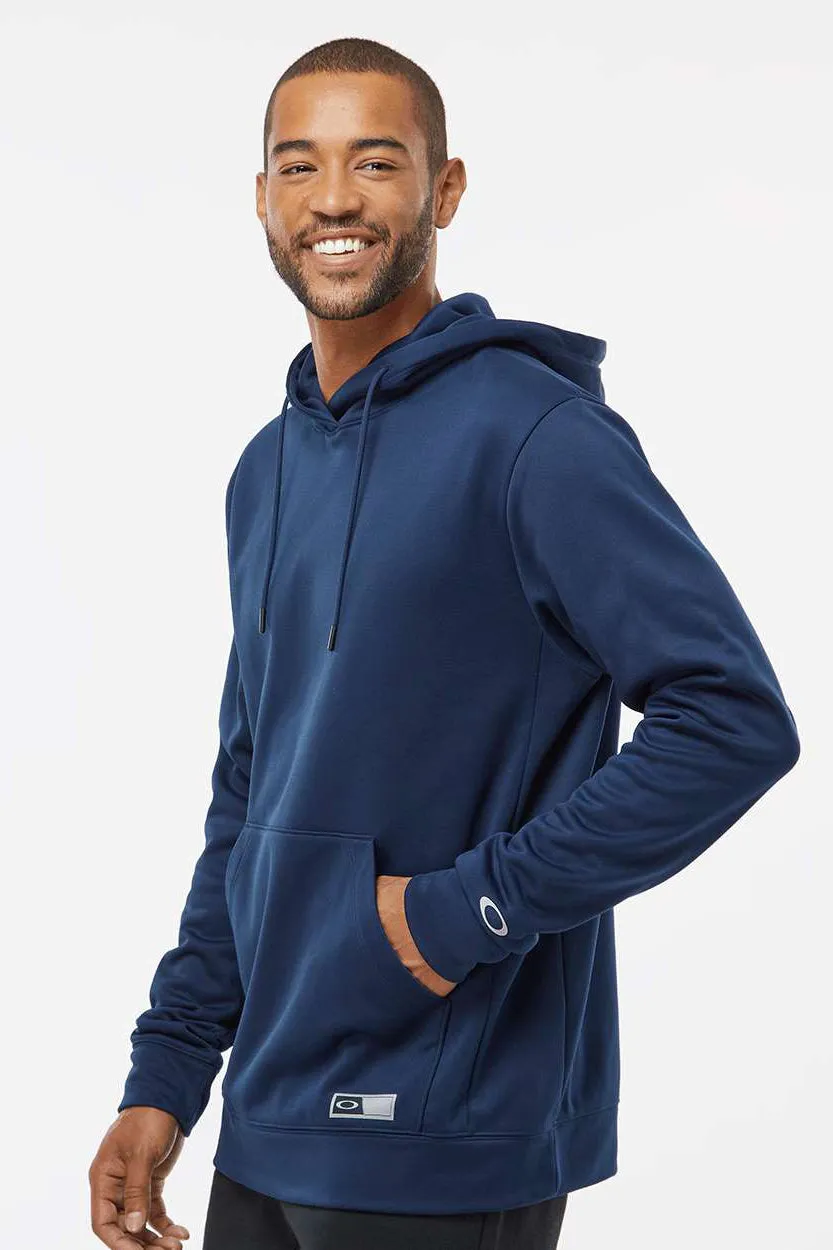 Oakley Mens Team Issue Hydrolix Hooded Sweatshirt Hoodie w/ Pouch Pocket - Team Navy Blue