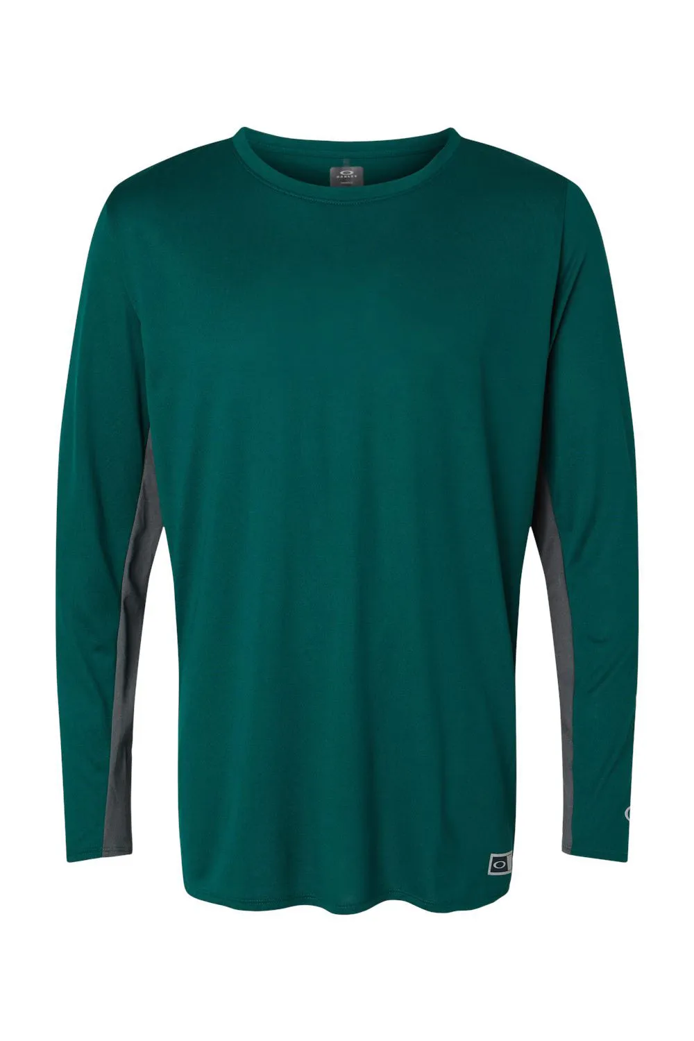 Oakley Mens Team Issue Hydrolix Long Sleeve Crewneck T-Shirt - Team Fir Green