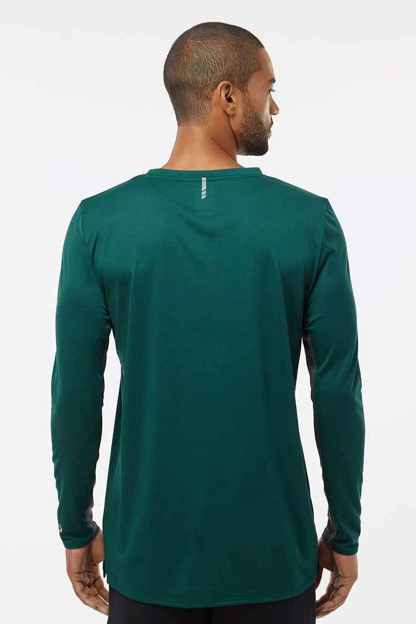 Oakley Mens Team Issue Hydrolix Long Sleeve Crewneck T-Shirt - Team Fir Green