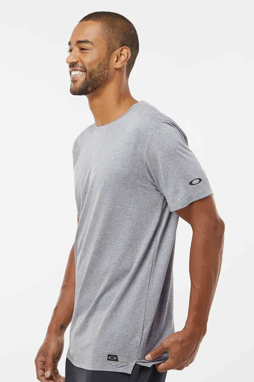 Oakley Mens Team Issue Hydrolix Short Sleeve Crewneck T-Shirt - Heather Granite Grey