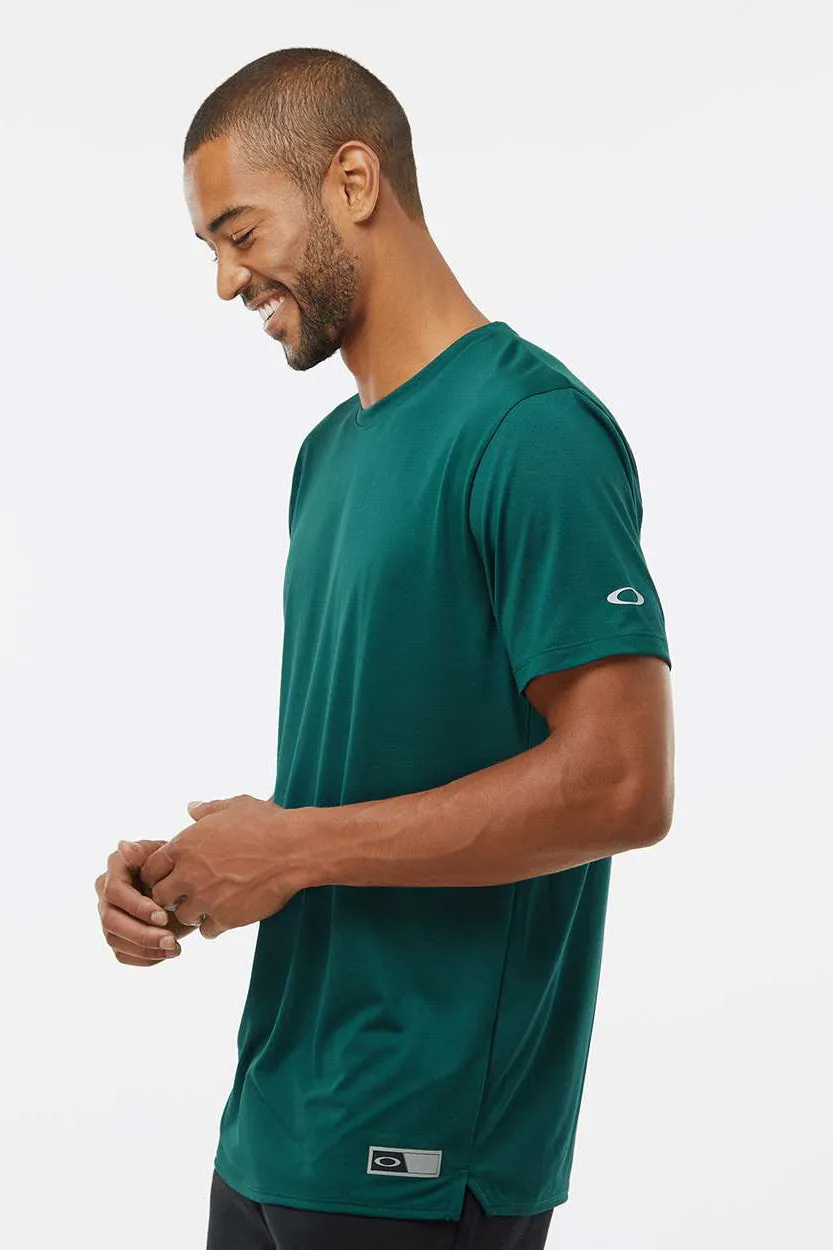 Oakley Mens Team Issue Hydrolix Short Sleeve Crewneck T-Shirt - Team Fir Green