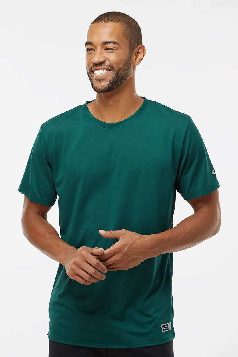 Oakley Mens Team Issue Hydrolix Short Sleeve Crewneck T-Shirt - Team Fir Green