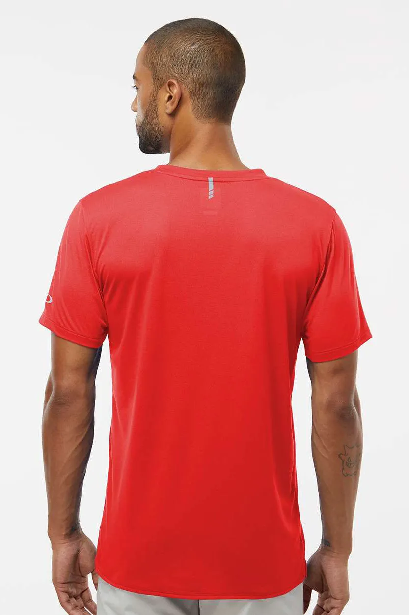 Oakley Mens Team Issue Hydrolix Short Sleeve Crewneck T-Shirt - Team Red