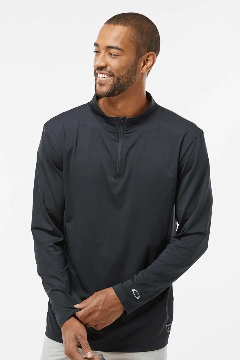 Oakley Mens Team Issue Podium 1/4 Zip Sweatshirt - Blackout