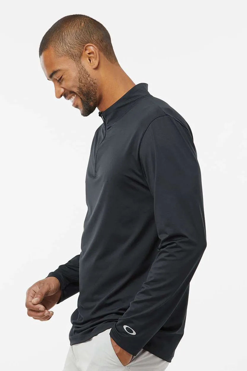 Oakley Mens Team Issue Podium 1/4 Zip Sweatshirt - Blackout