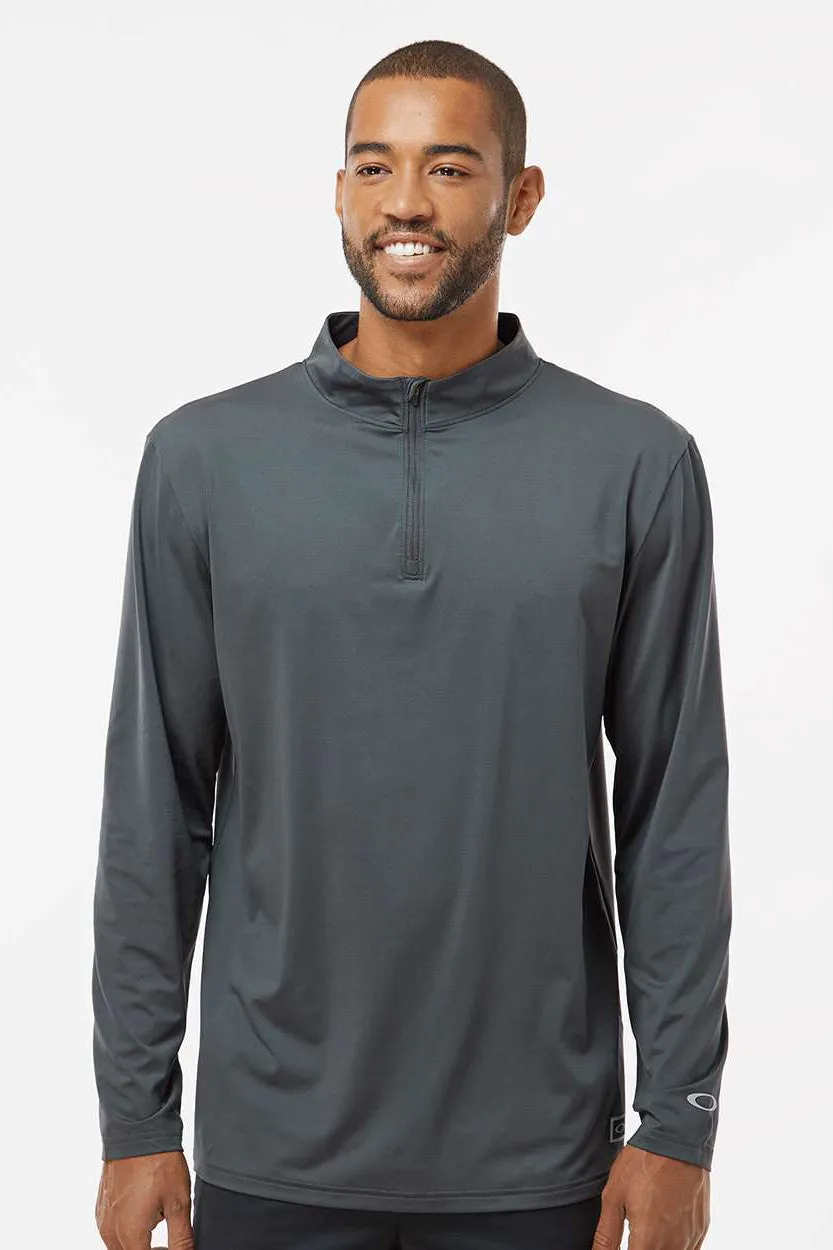 Oakley Mens Team Issue Podium 1/4 Zip Sweatshirt - Forged Iron Grey