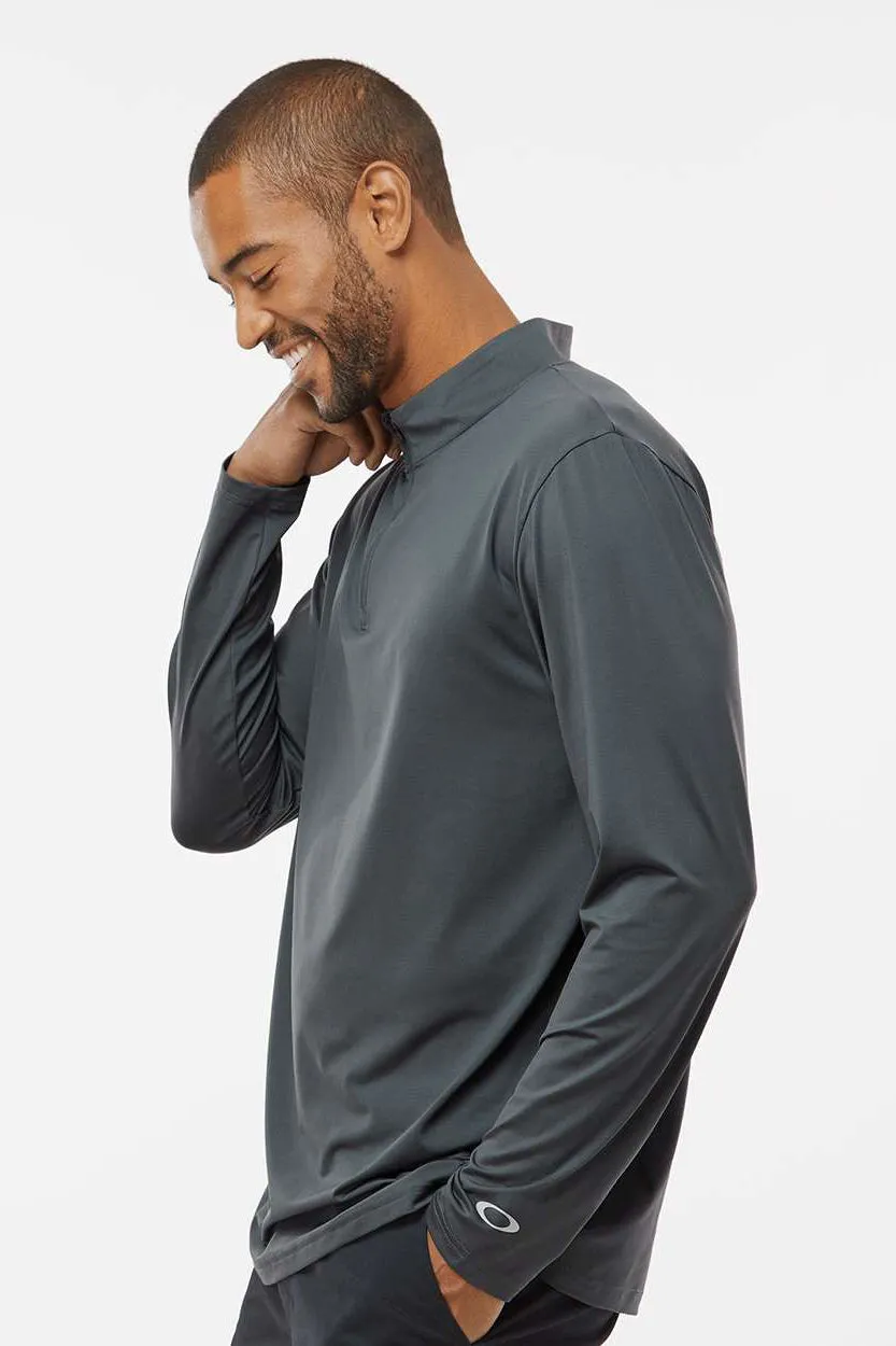 Oakley Mens Team Issue Podium 1/4 Zip Sweatshirt - Forged Iron Grey