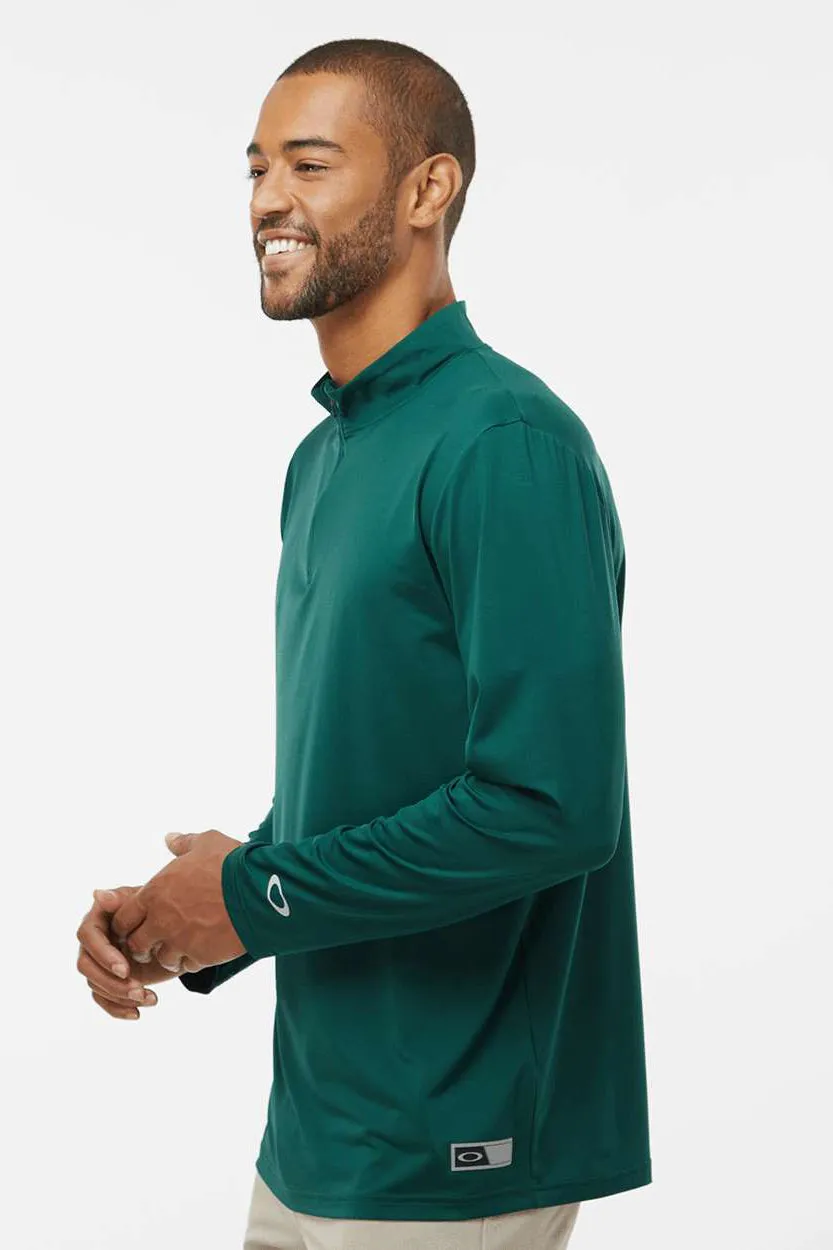 Oakley Mens Team Issue Podium 1/4 Zip Sweatshirt - Team Fir Green