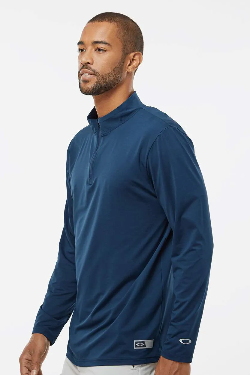 Oakley Mens Team Issue Podium 1/4 Zip Sweatshirt - Team Navy Blue