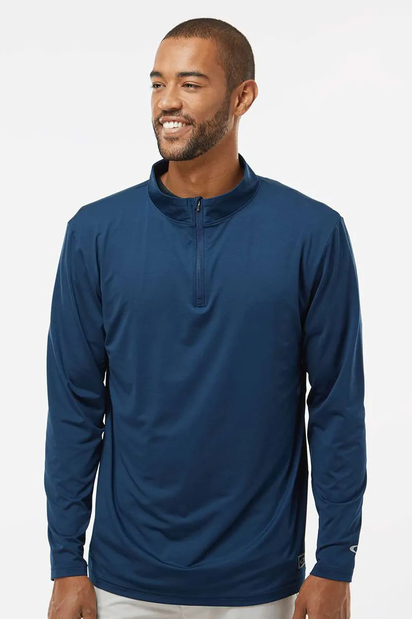 Oakley Mens Team Issue Podium 1/4 Zip Sweatshirt - Team Navy Blue