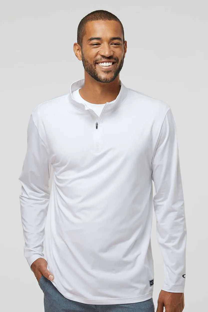 Oakley Mens Team Issue Podium 1/4 Zip Sweatshirt - White