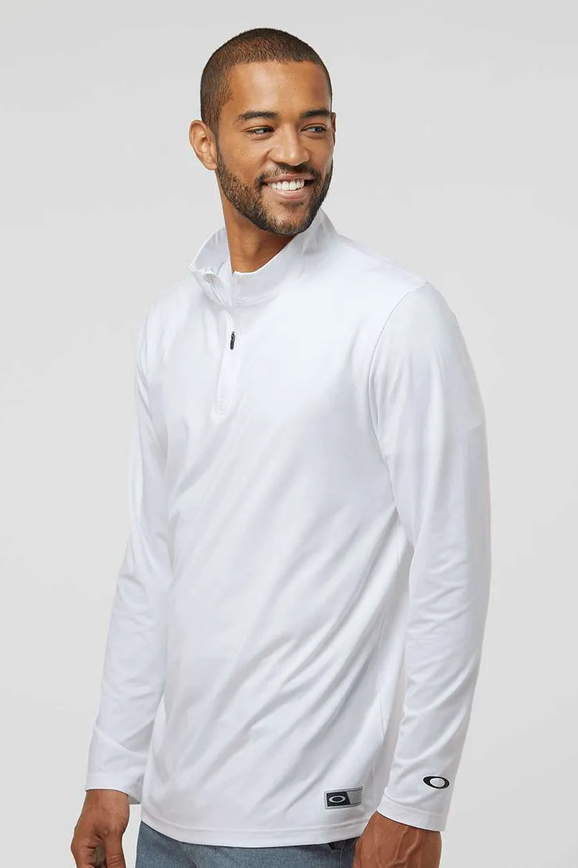 Oakley Mens Team Issue Podium 1/4 Zip Sweatshirt - White