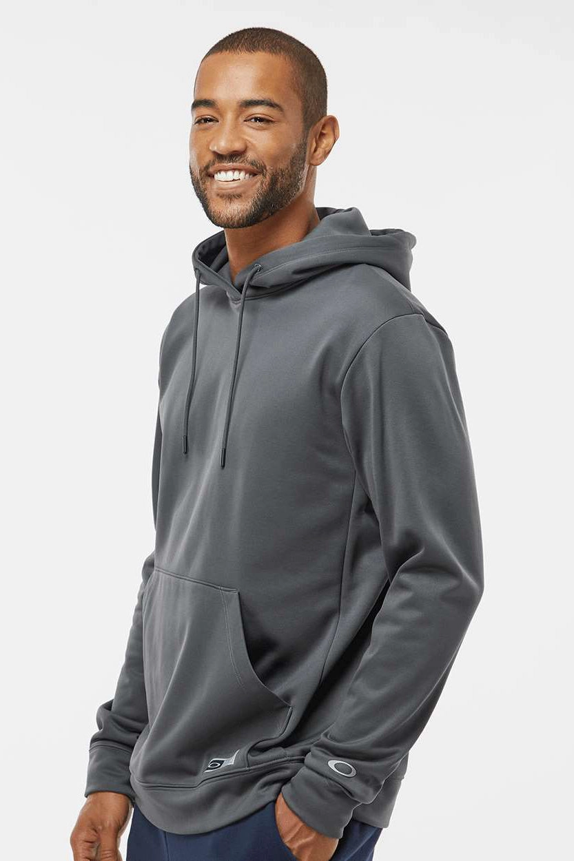 Oakley Mens Team Issue Hydrolix Hooded Sweatshirt Hoodie w/ Pouch Pocket - Forged Iron Grey