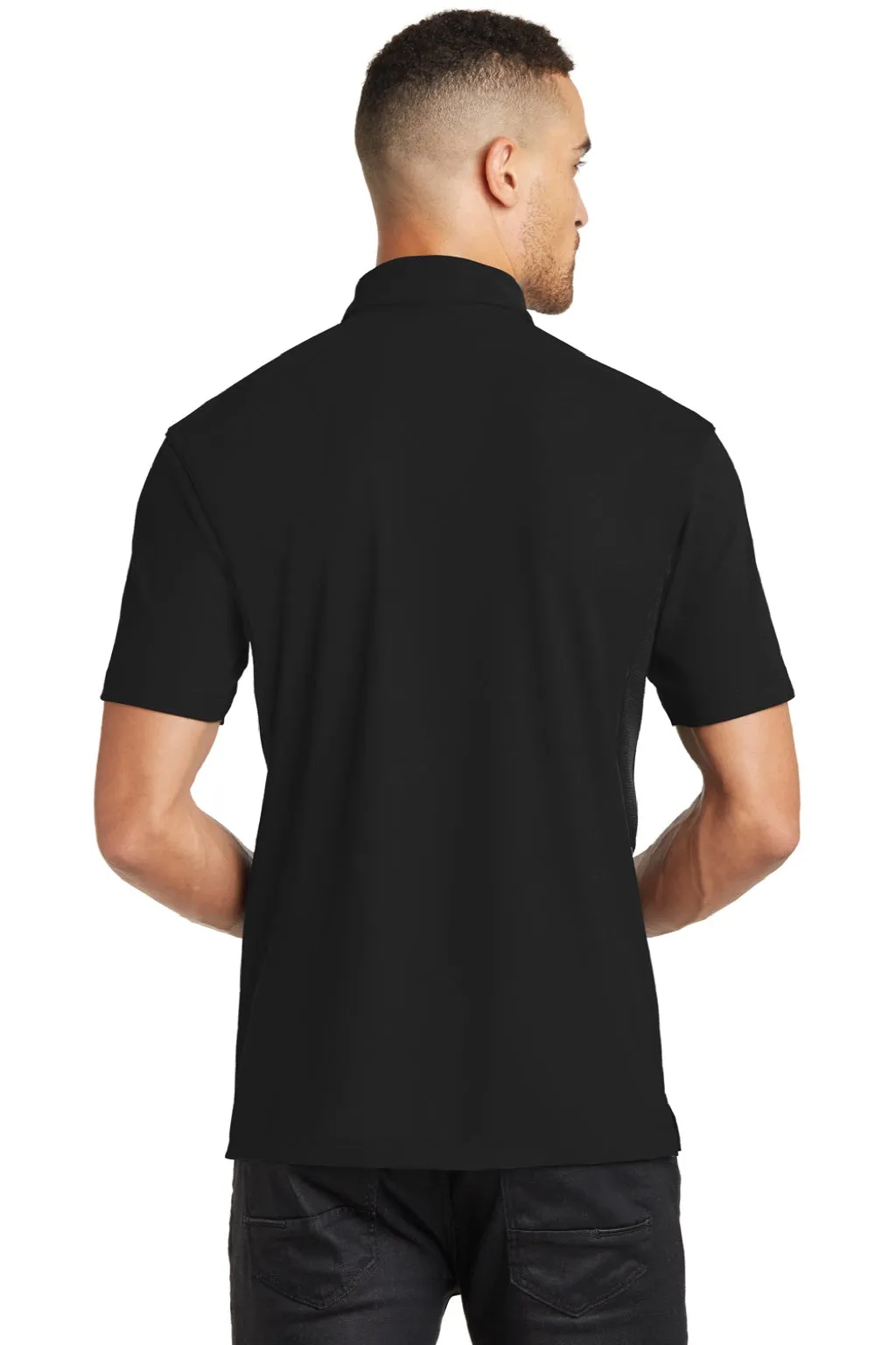 Ogio Mens Accelerator Moisture Wicking Short Sleeve Polo Shirt w/ Pocket - Blacktop