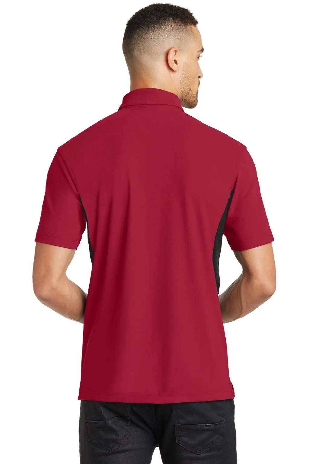Ogio Mens Accelerator Moisture Wicking Short Sleeve Polo Shirt w/ Pocket - Signal Red