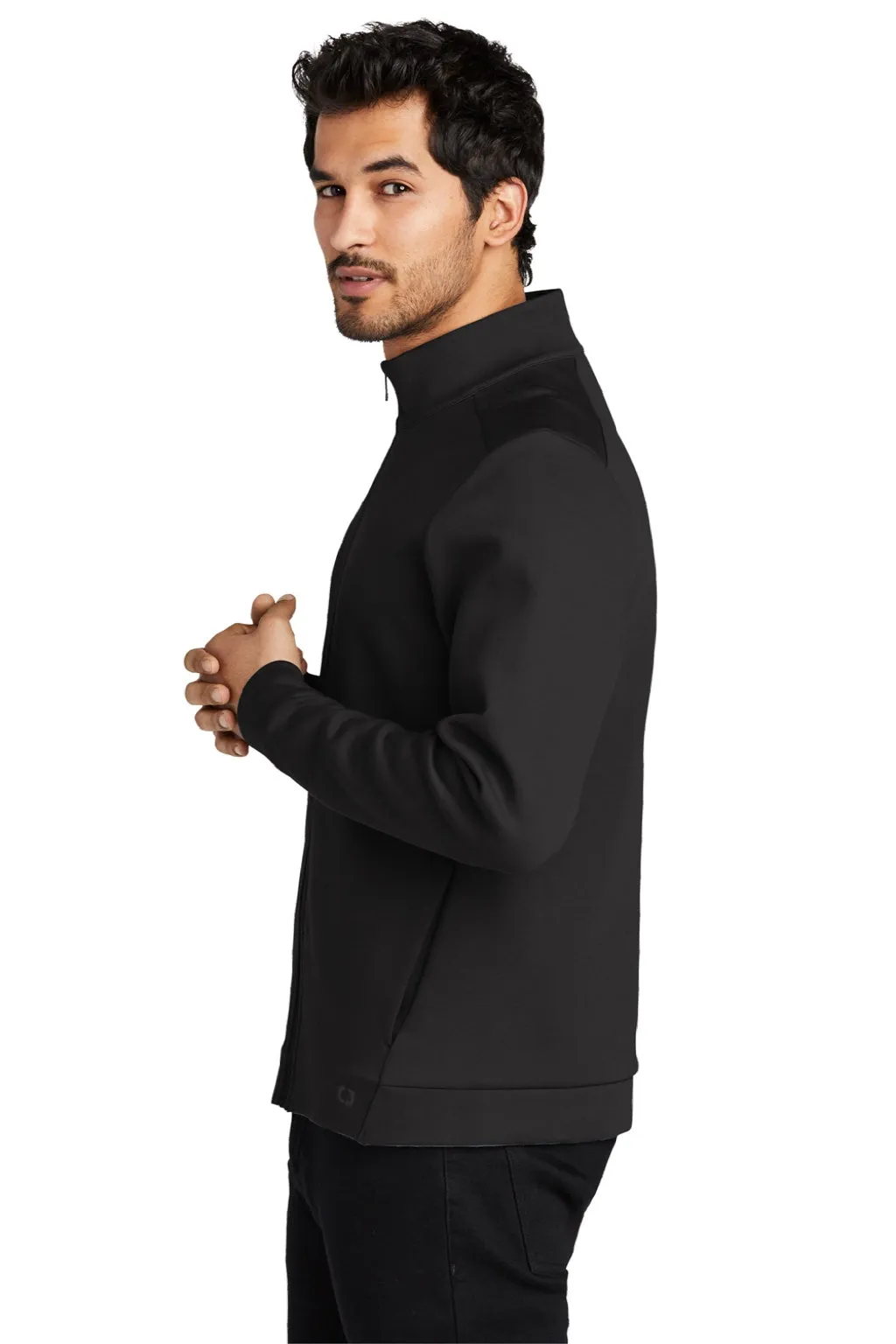 Ogio Mens Bolt Full Zip Sweatshirt w/ Pockets - Blacktop