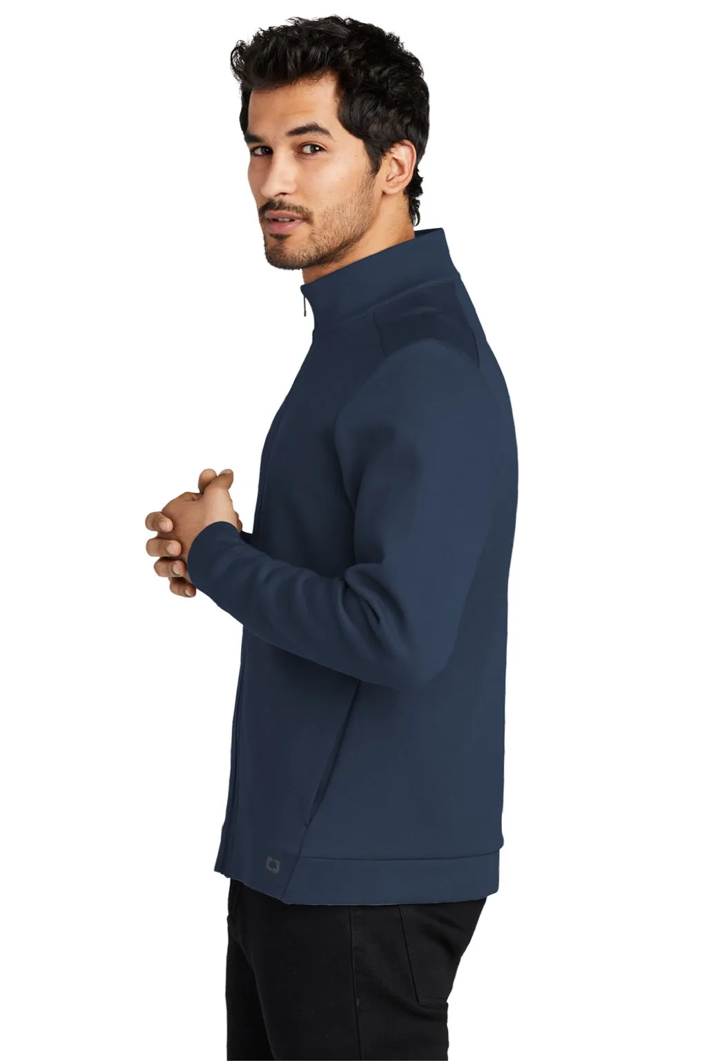 Ogio Mens Bolt Full Zip Sweatshirt w/ Pockets - Strike Blue