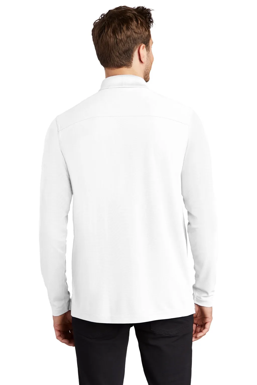Ogio Mens Caliber 2.0 Moisture Wicking Long Sleeve Polo Shirt - Bright White