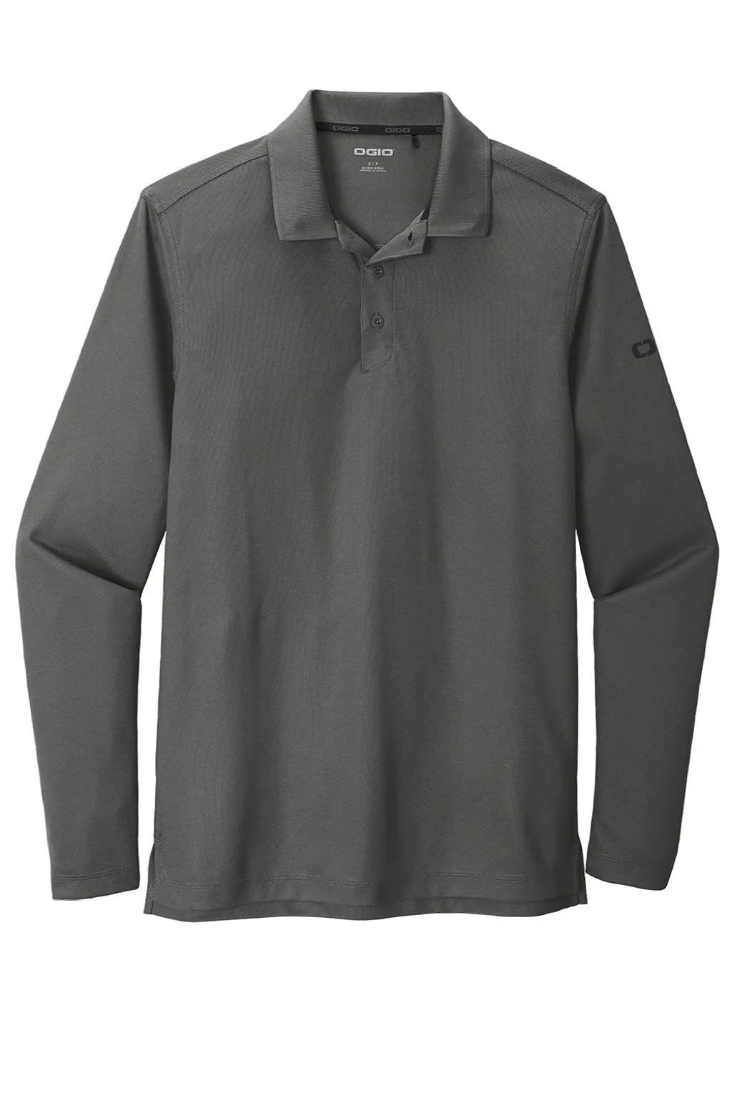 Ogio Mens Caliber 2.0 Moisture Wicking Long Sleeve Polo Shirt - Diesel Grey