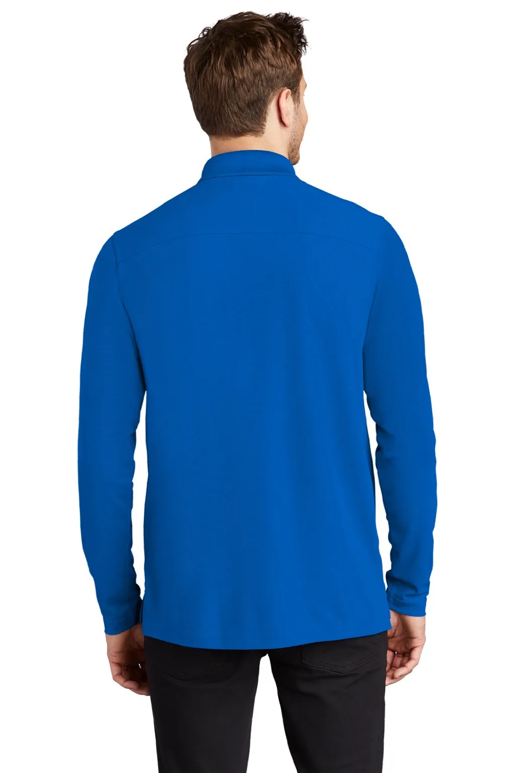 Ogio Mens Caliber 2.0 Moisture Wicking Long Sleeve Polo Shirt - Electric Blue