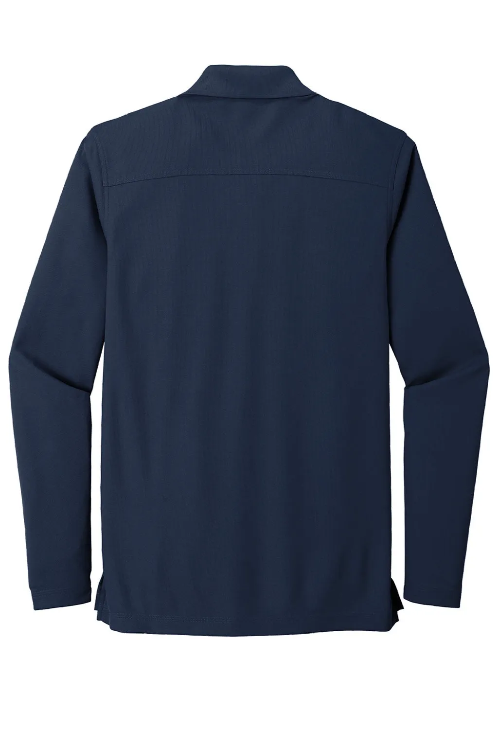 Ogio Mens Caliber 2.0 Moisture Wicking Long Sleeve Polo Shirt - Navy Blue