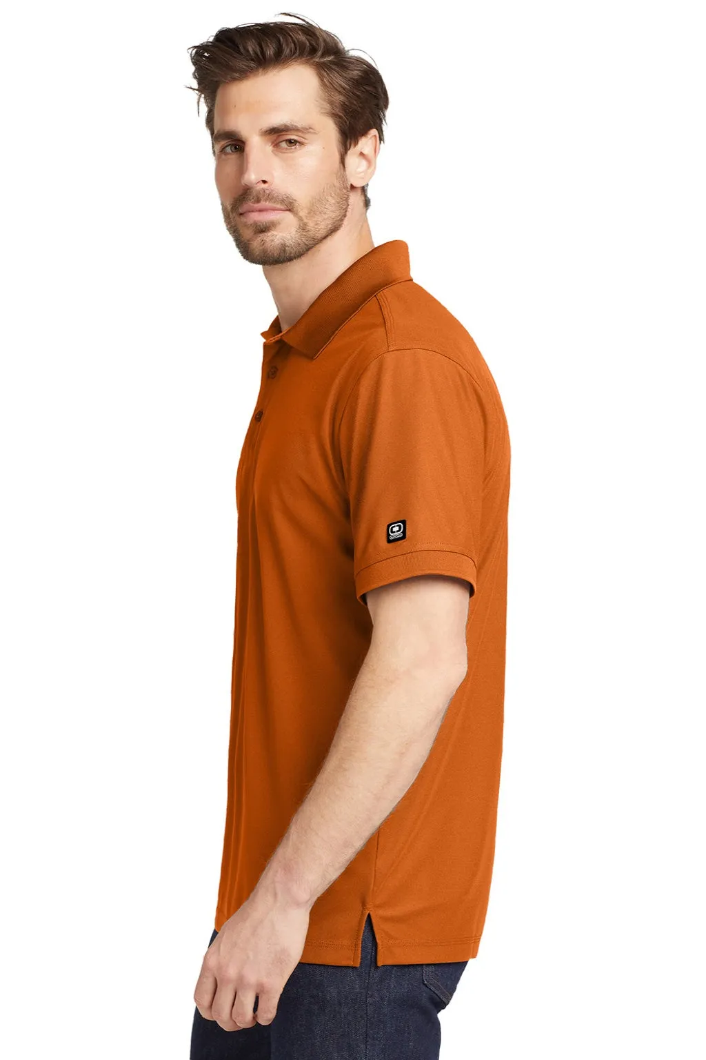 Ogio Mens Caliber 2.0 Moisture Wicking Short Sleeve Polo Shirt - Flare Orange