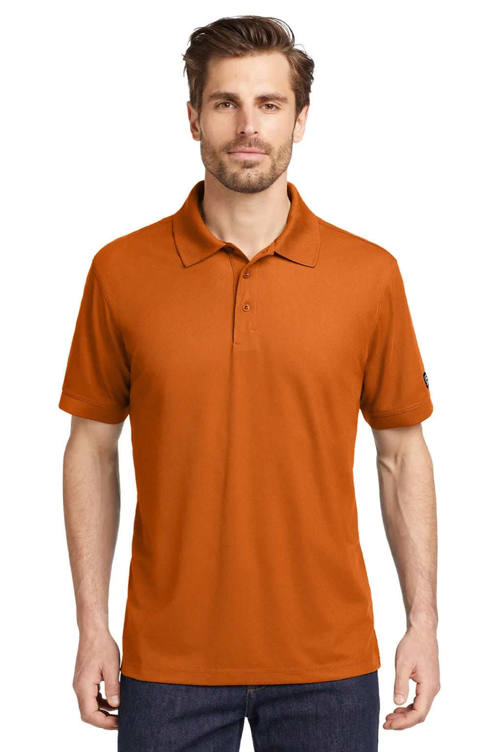 Ogio Mens Caliber 2.0 Moisture Wicking Short Sleeve Polo Shirt - Flare Orange