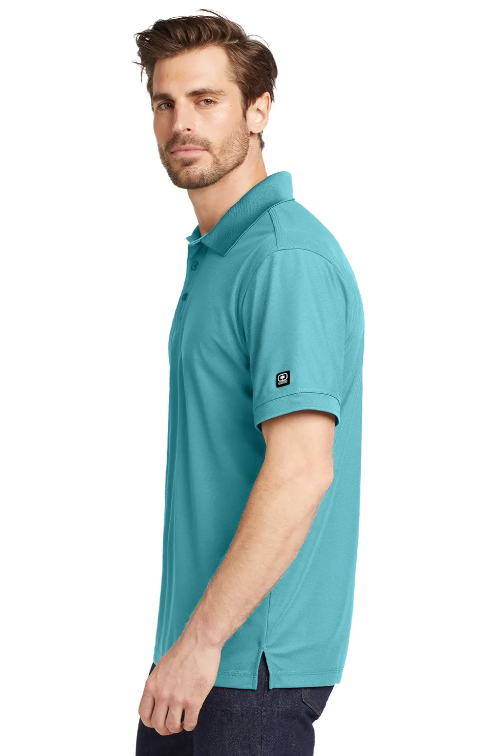 Ogio Mens Caliber 2.0 Moisture Wicking Short Sleeve Polo Shirt - Hydro Blue
