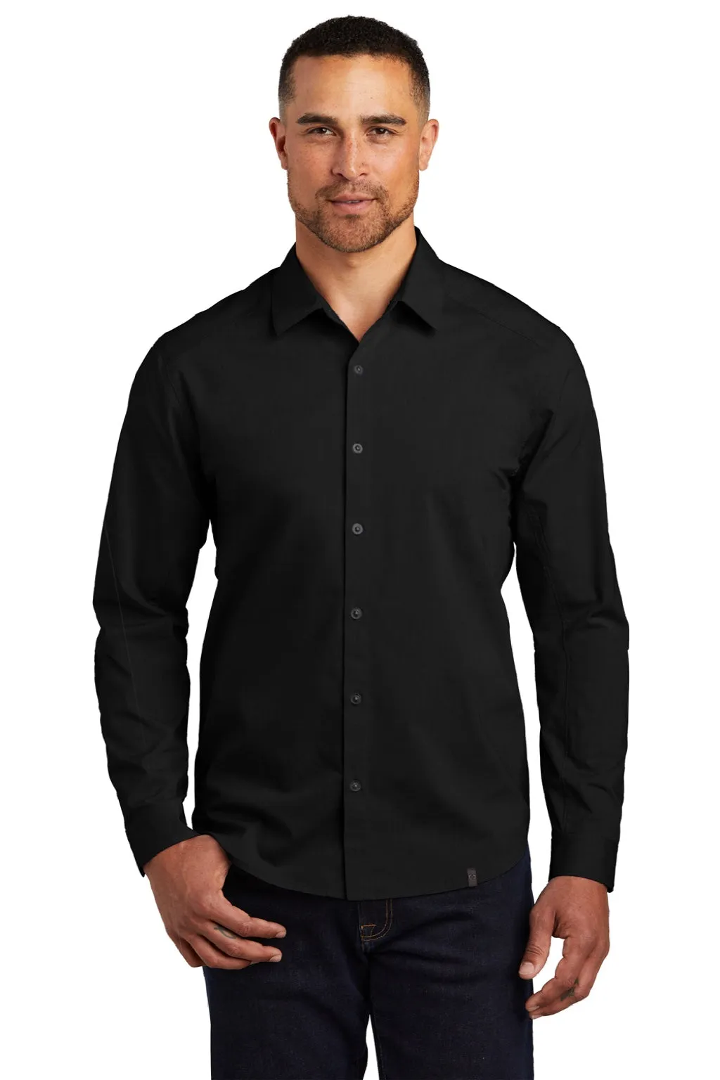Ogio Mens Commuter Long Sleeve Button Down Shirt - Blacktop