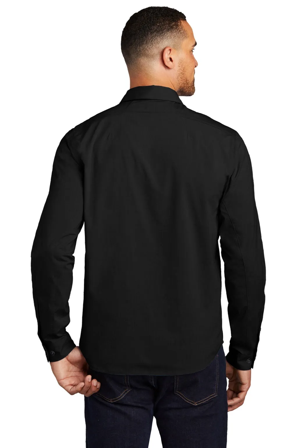 Ogio Mens Commuter Long Sleeve Button Down Shirt - Blacktop