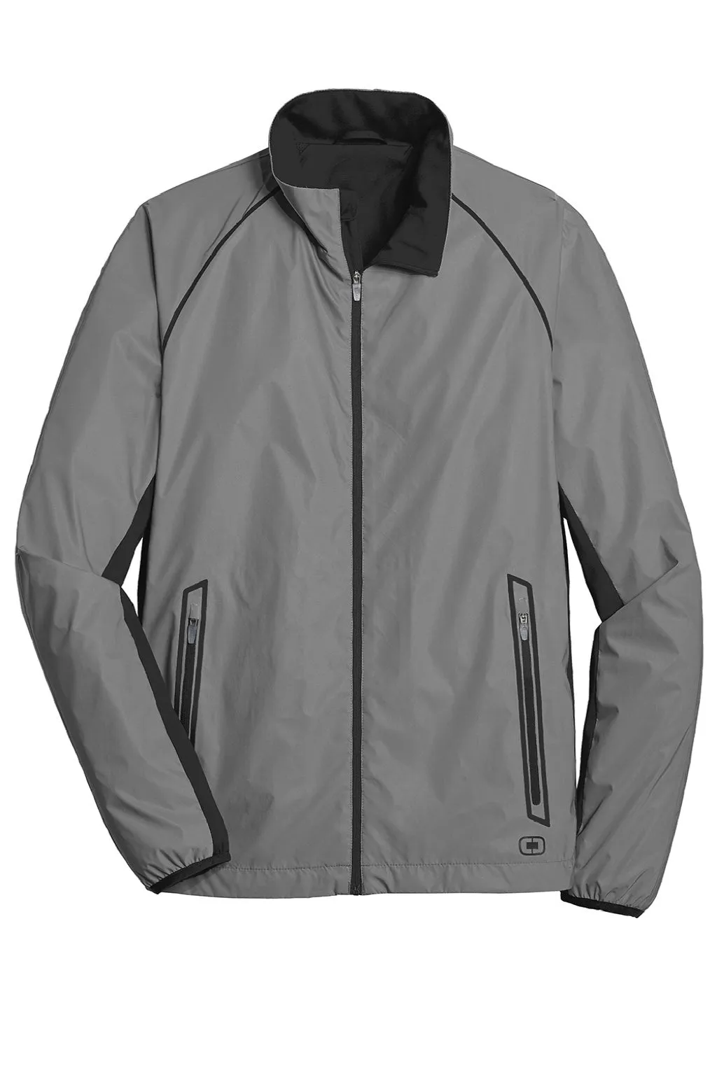 Ogio Mens Endurance Flash Wind & Water Resistant Full Zip Jacket - Reflective Grey