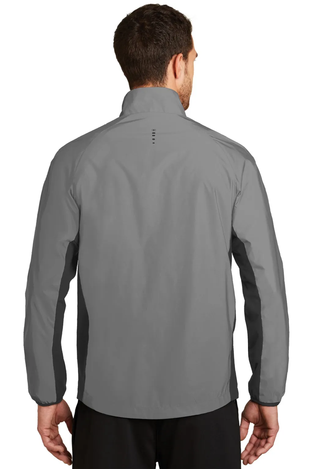 Ogio Mens Endurance Flash Wind & Water Resistant Full Zip Jacket - Reflective Grey