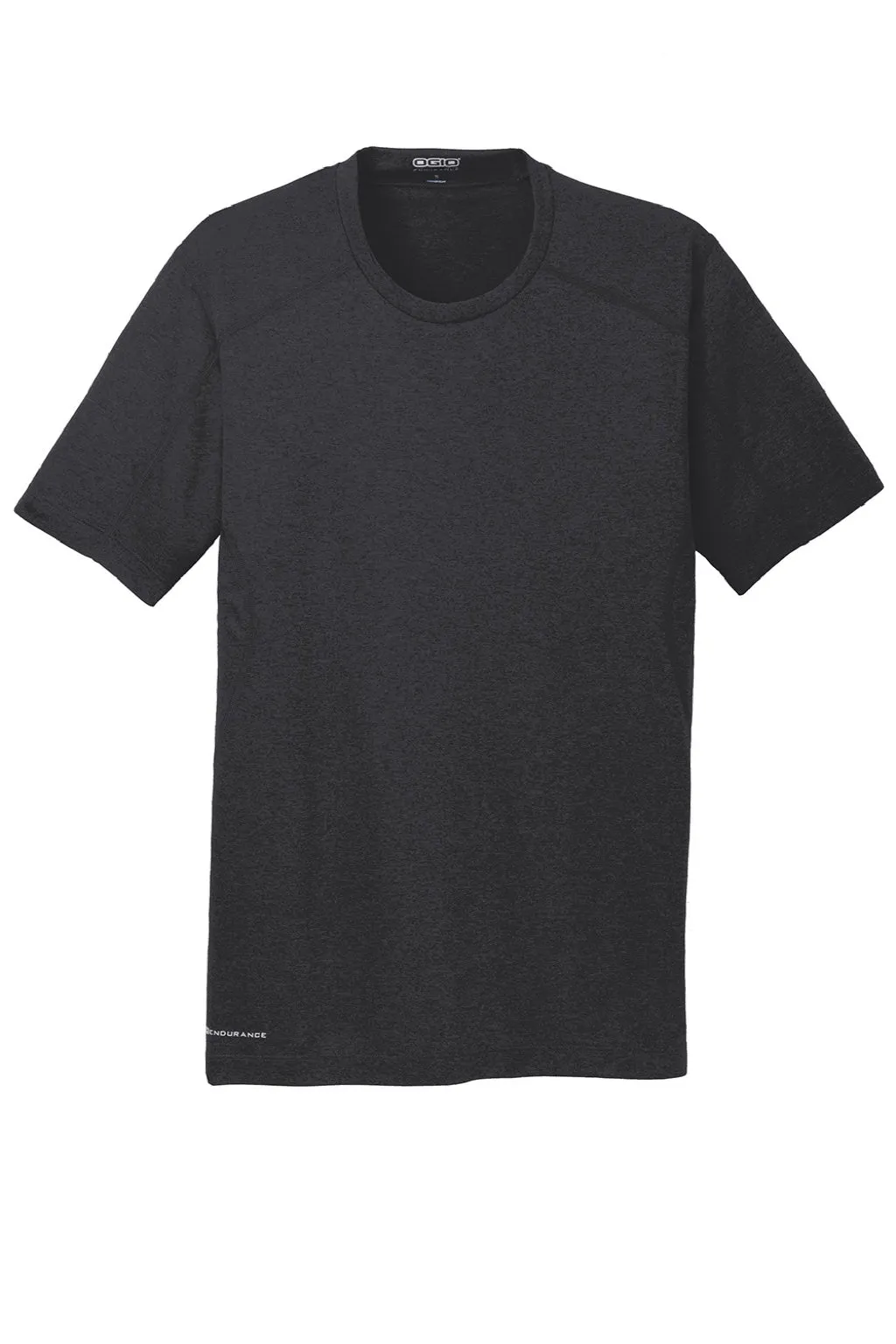 Ogio Mens Endurance Pulse Jersey Moisture Wicking Short Sleeve Crewneck T-Shirt - Blacktop