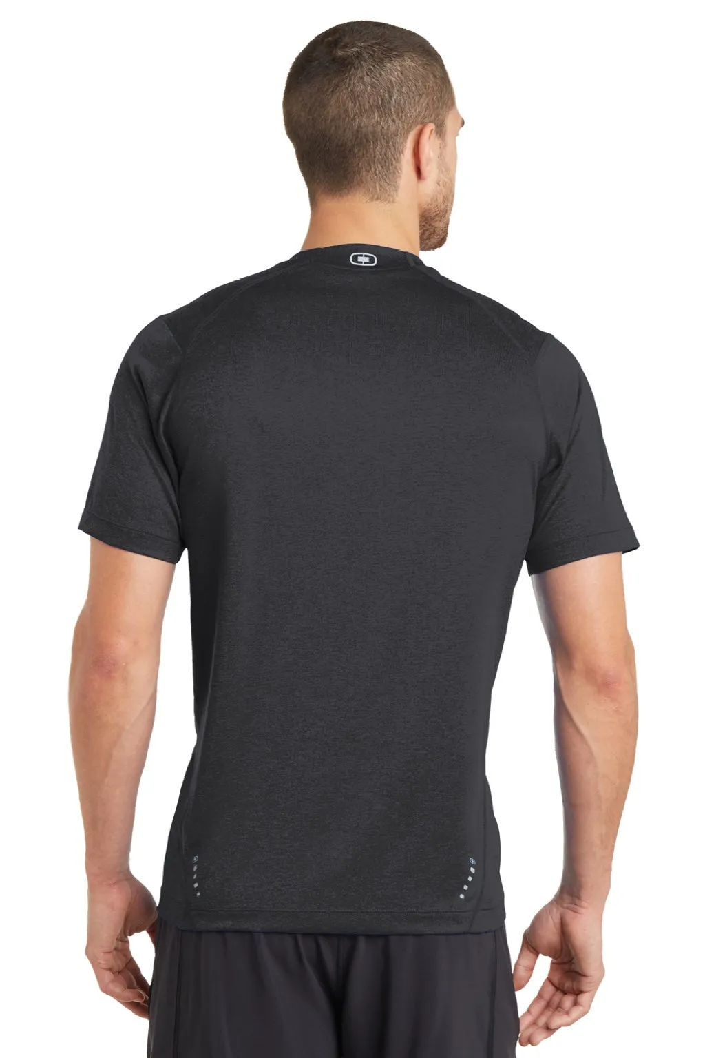 Ogio Mens Endurance Pulse Jersey Moisture Wicking Short Sleeve Crewneck T-Shirt - Blacktop