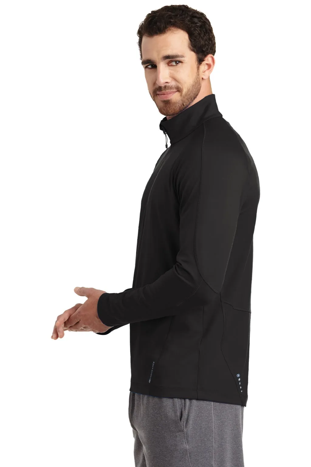 Ogio Mens Endurance Radius Moisture Wicking 1/4 Zip Sweatshirt - Blacktop