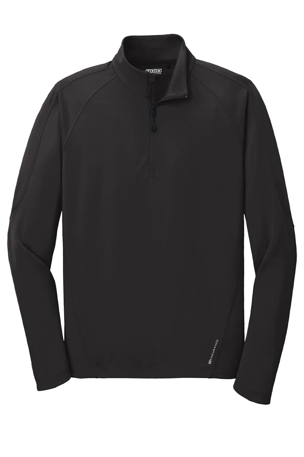Ogio Mens Endurance Radius Moisture Wicking 1/4 Zip Sweatshirt - Blacktop