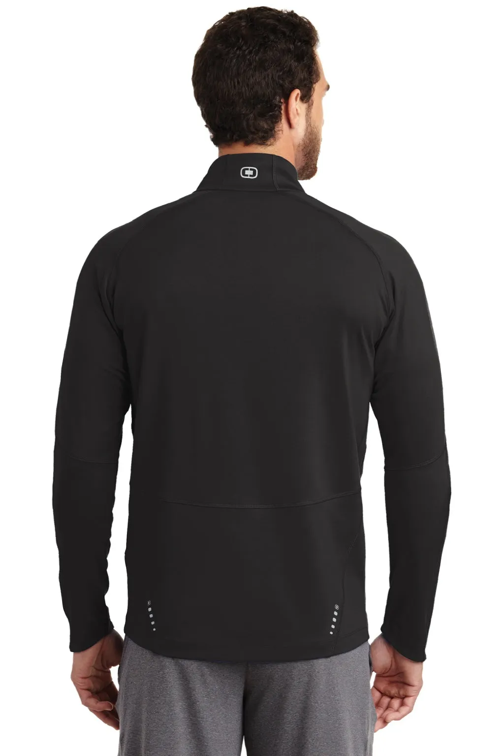 Ogio Mens Endurance Radius Moisture Wicking 1/4 Zip Sweatshirt - Blacktop