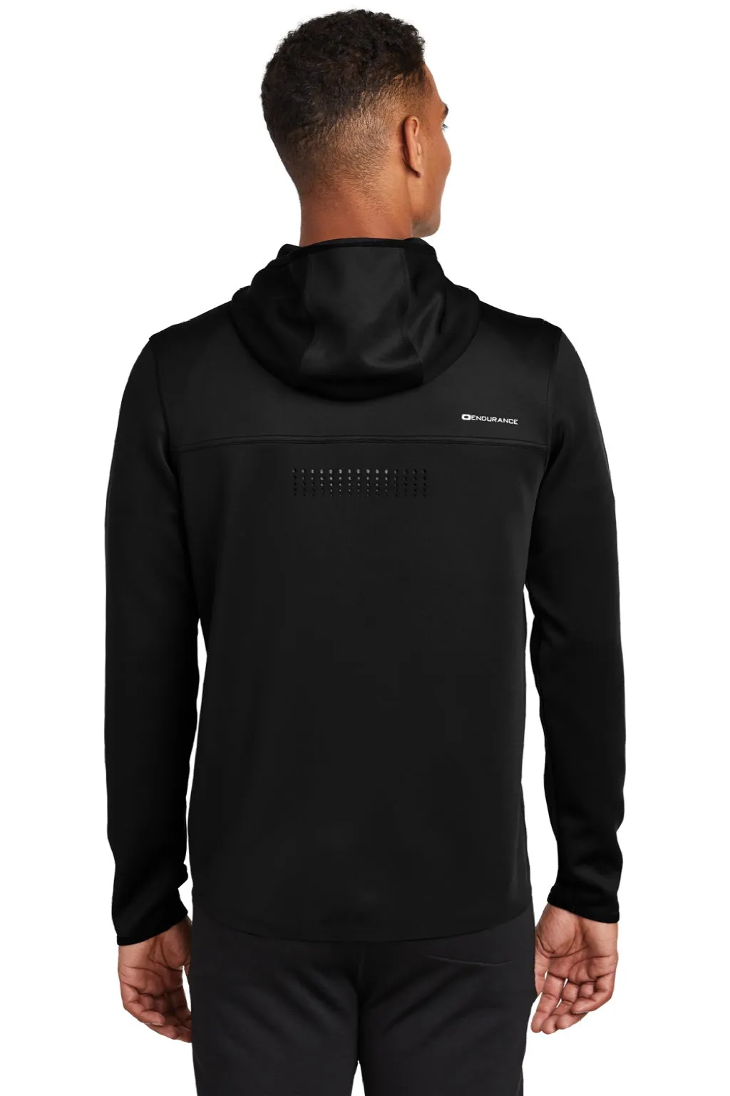 Ogio Mens Endurance Stealth Moisture Wicking Full Zip Hooded Jacket - Blacktop