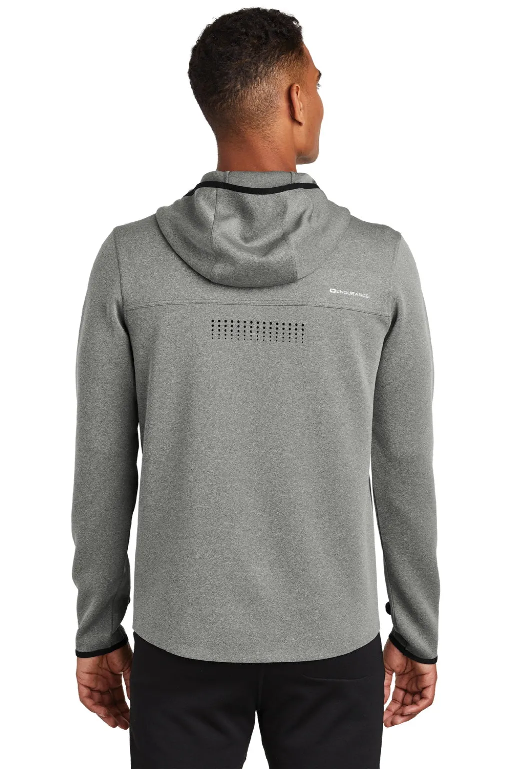 Ogio Mens Endurance Stealth Moisture Wicking Full Zip Hooded Jacket - Heather Grey