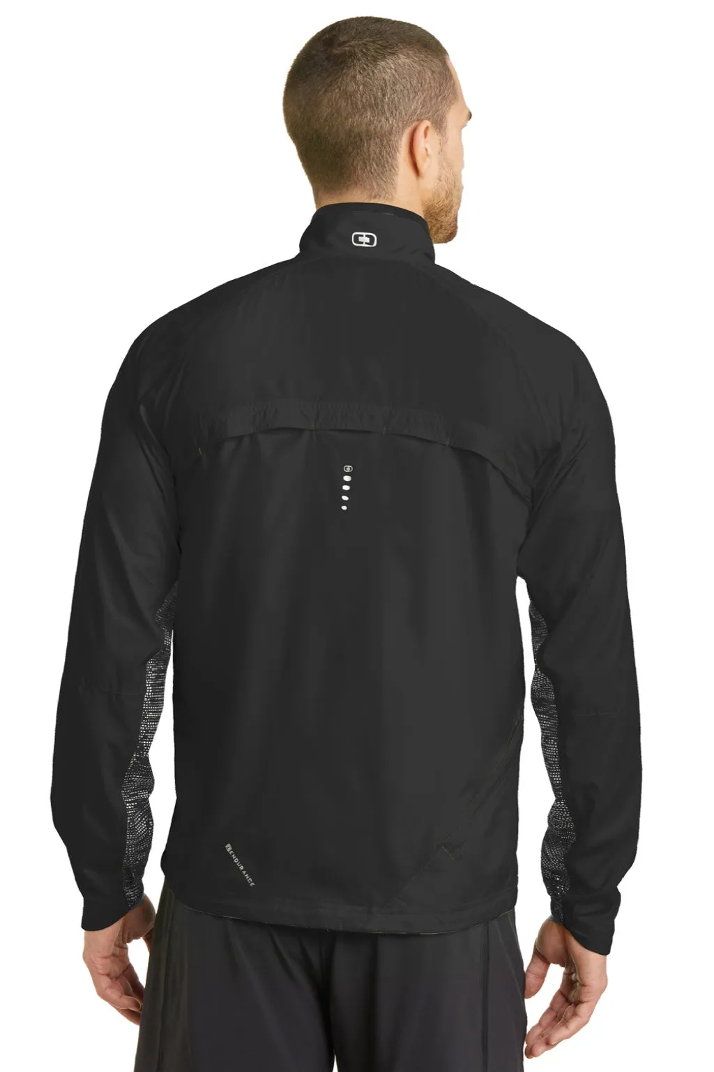 Ogio Mens Endurance Trainer Wind & Water Resistant Full Zip Jacket - Blacktop