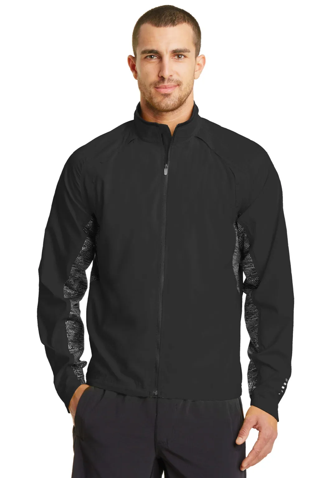 Ogio Mens Endurance Trainer Wind & Water Resistant Full Zip Jacket - Blacktop