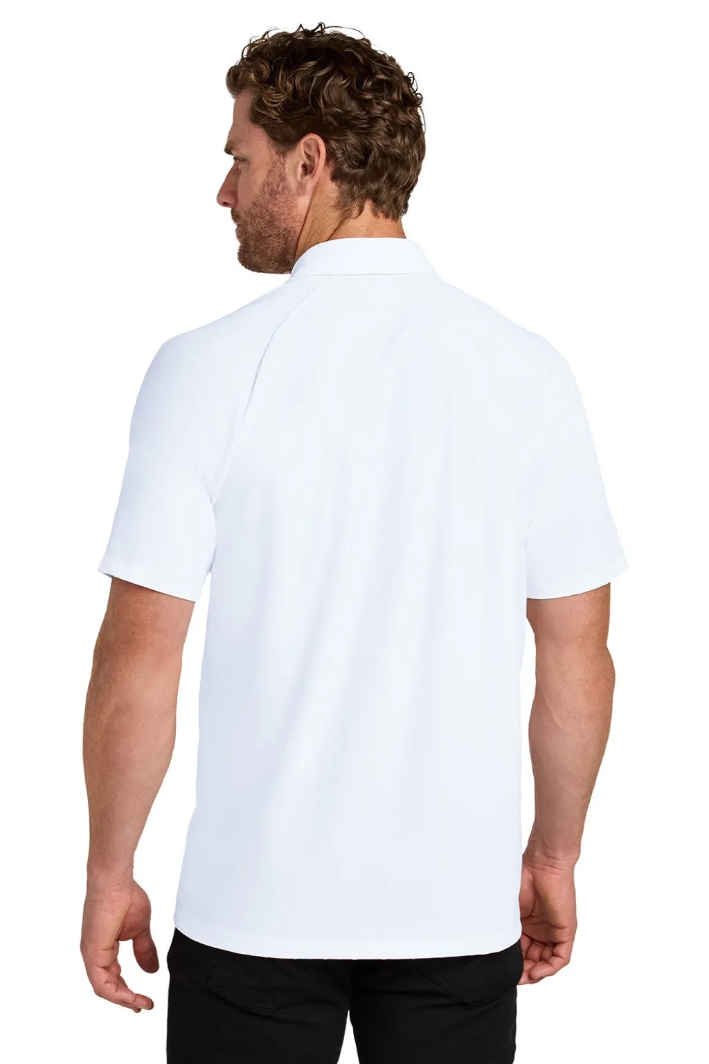 Ogio Mens Envision Moisture Wicking Short Sleeve Polo Shirt - White