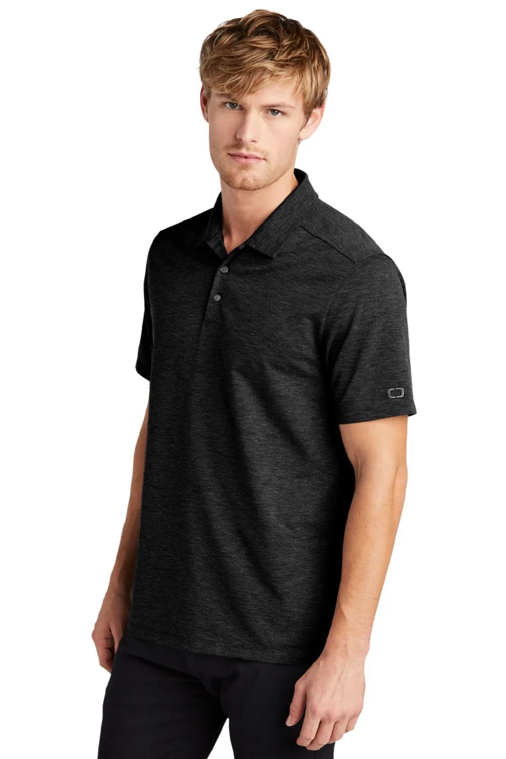 Ogio Mens Evolution Moisture Wicking Short Sleeve Polo Shirt - Blacktop