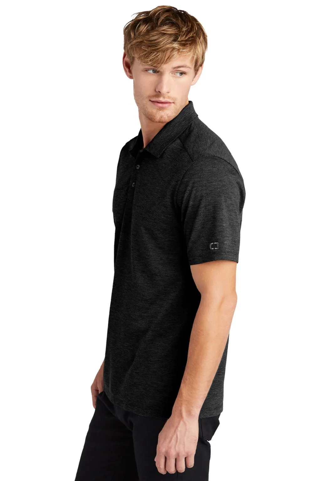 Ogio Mens Evolution Moisture Wicking Short Sleeve Polo Shirt - Blacktop