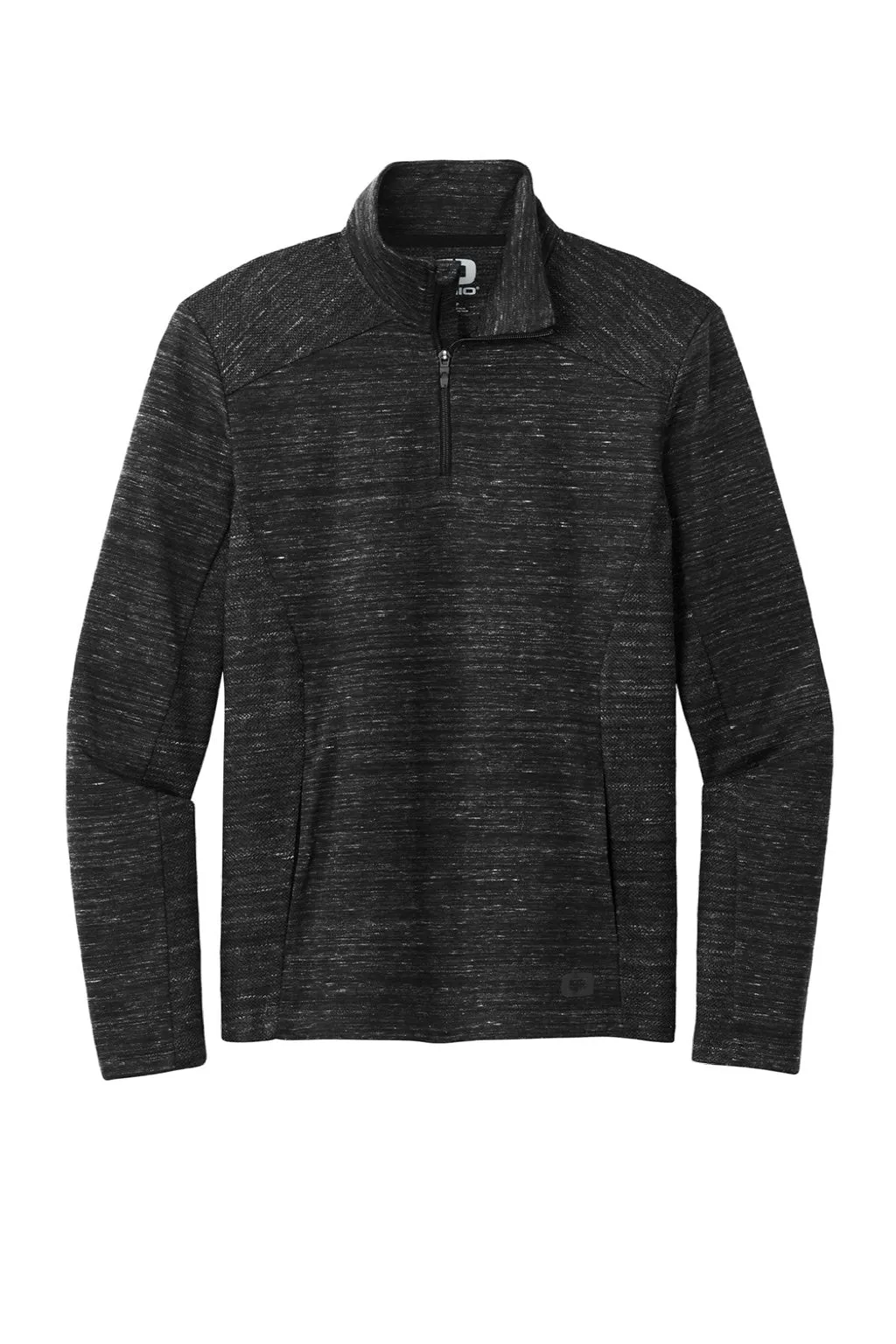 Ogio Mens Flux 1/4 Zip Sweatshirt w/ Pockets - Heather Blacktop