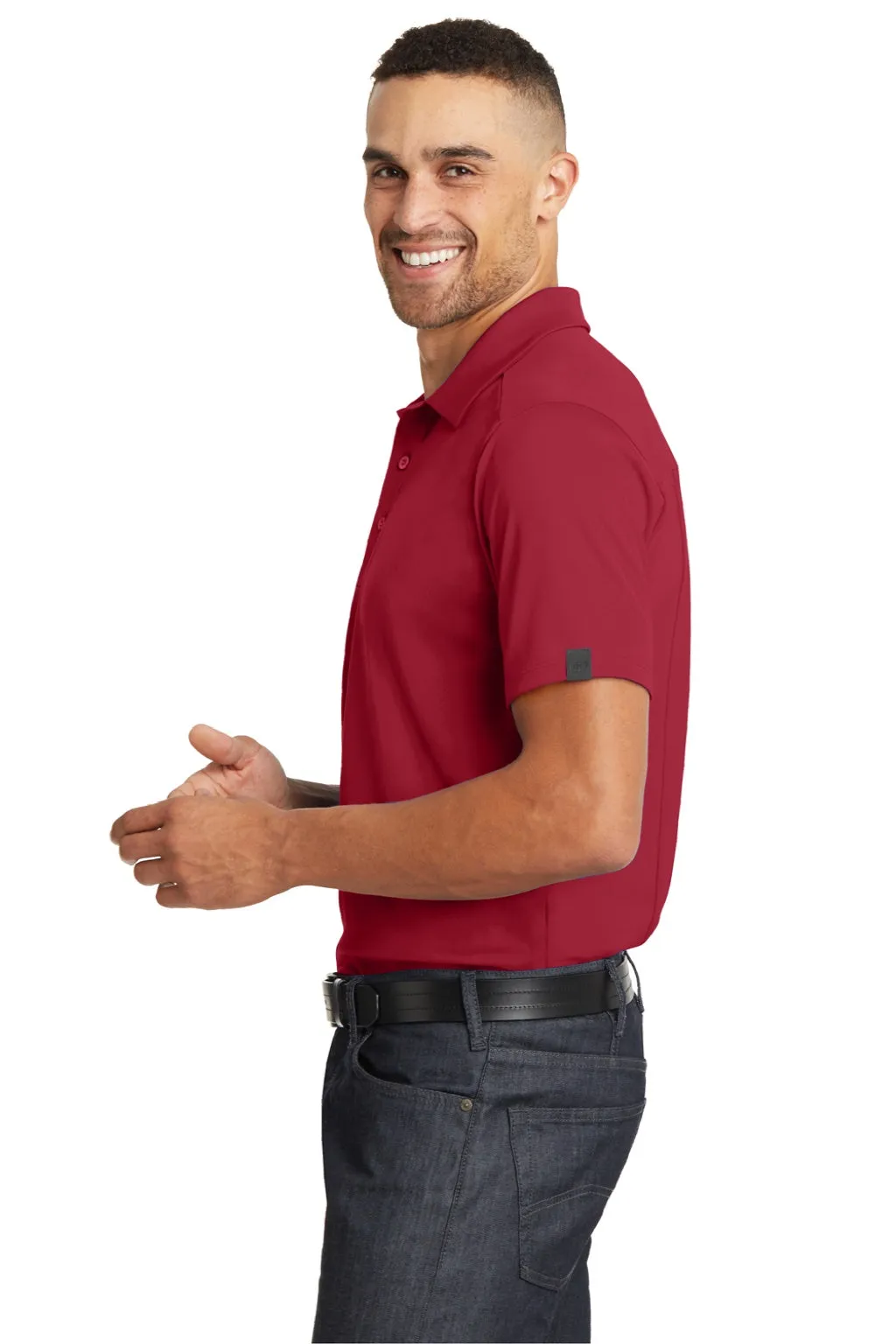 Ogio Mens Framework Moisture Wicking Short Sleeve Polo Shirt - Signal Red