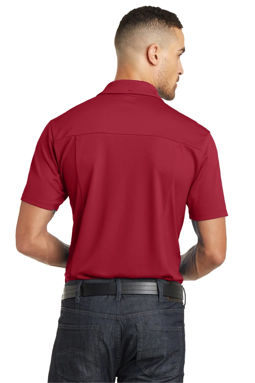Ogio Mens Framework Moisture Wicking Short Sleeve Polo Shirt - Signal Red