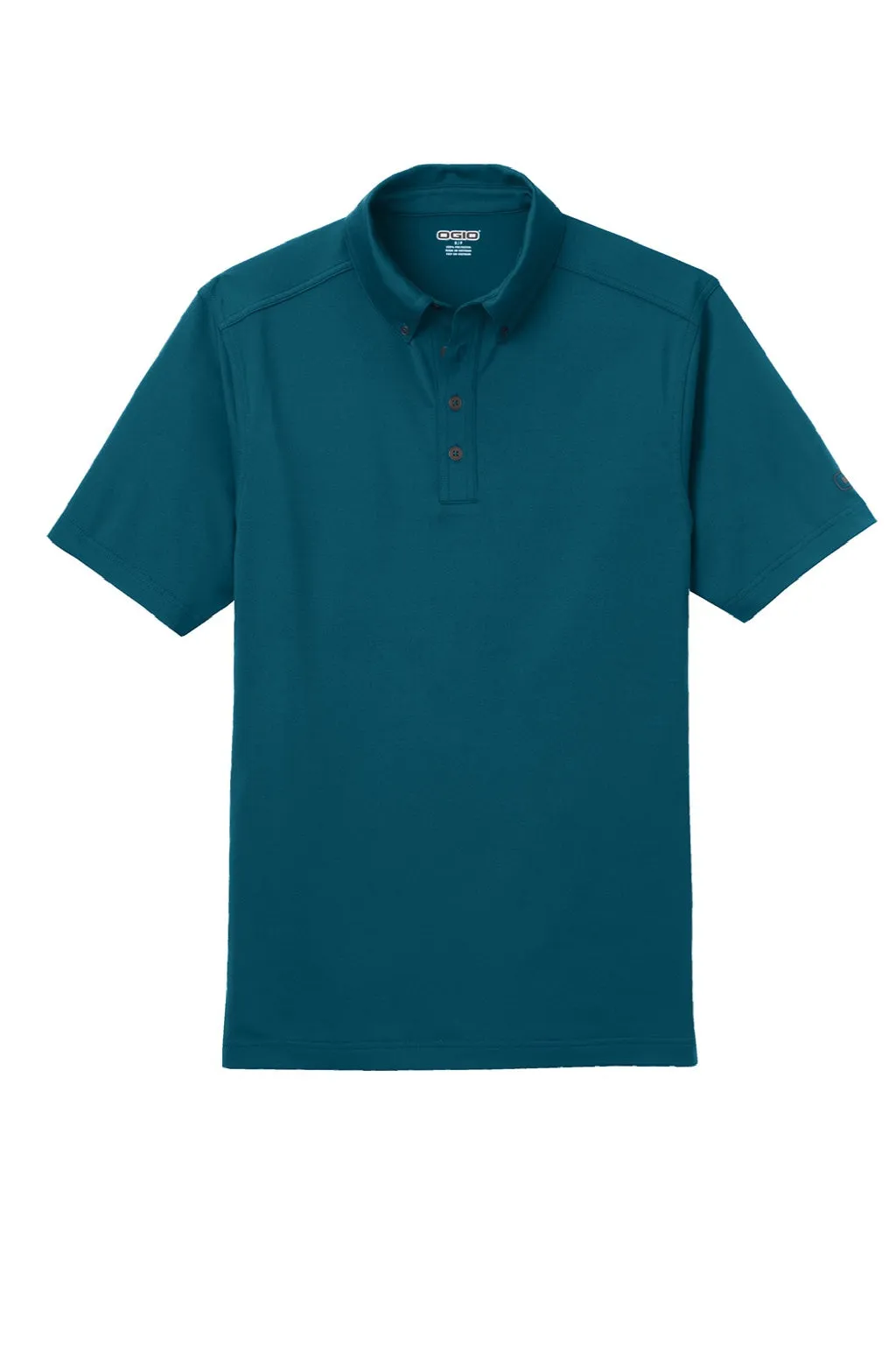 Ogio Mens Gauge Moisture Wicking Short Sleeve Polo Shirt - Throttle Teal Blue