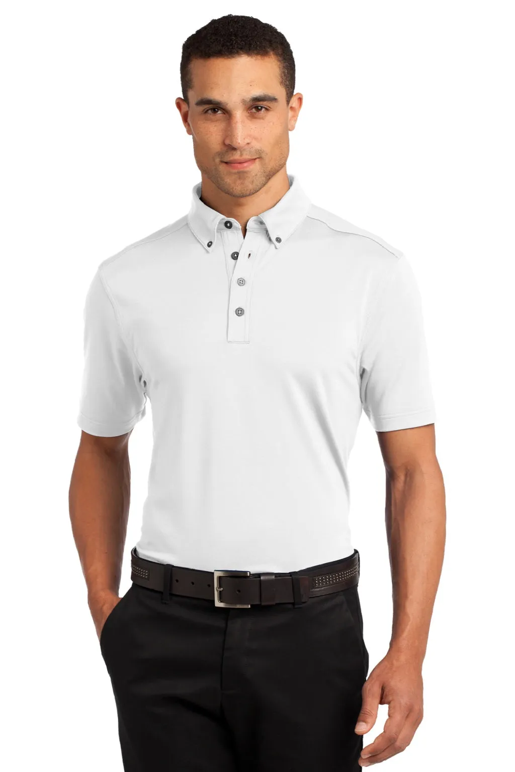 Ogio Mens Gauge Moisture Wicking Short Sleeve Polo Shirt - White